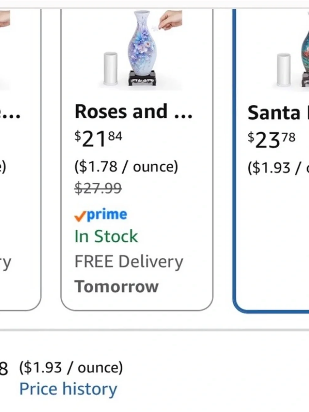 Santa moon Puzzle Vase 160-Piece